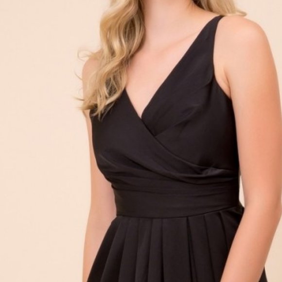 new black A-Line Shape V-Neck Long Dress NX8347 - Picture 4 of 8